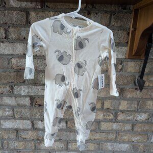 NWT Old Navy 3-6 Month Footie Sleeper Pajamas Elephant